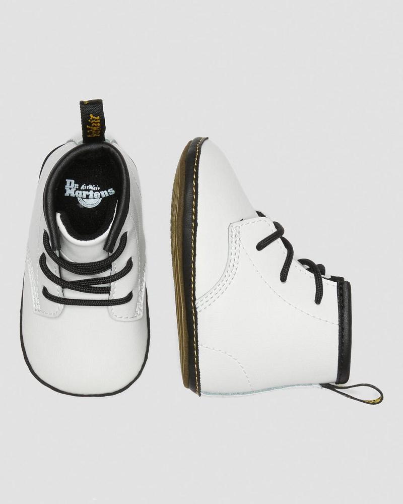 Botas Casuales Dr Martens Newborn 1460 Auburn Cuero Booties Niños Blancos | MX 15BEX